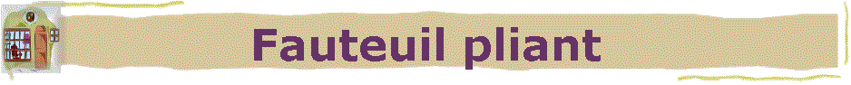 Fauteuil pliant